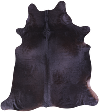 Thumbnail for Black Natural Cowhide Rug - X-Large 7' 0