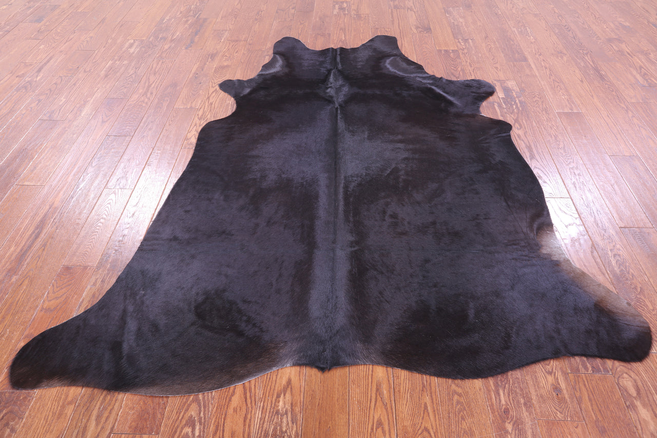Black Natural Cowhide Rug - X-Large 7' 0"H x 6' 4"W