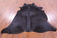 Thumbnail for Black Natural Cowhide Rug - X-Large 7' 0