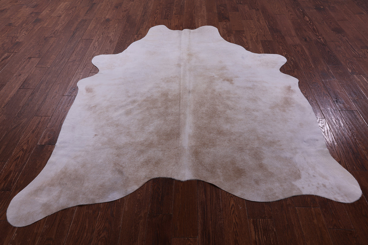 Beige Natural Cowhide Rug - Large 6' 8"H x 6' 3"W