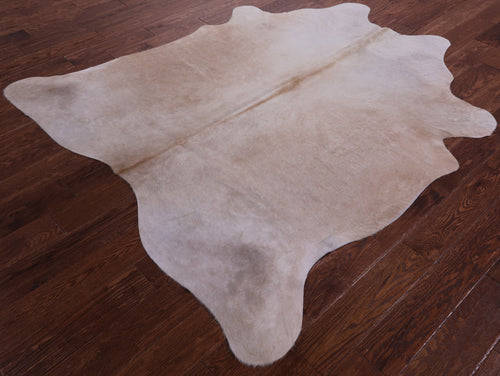 Beige Natural Cowhide Rug - Large 6' 5
