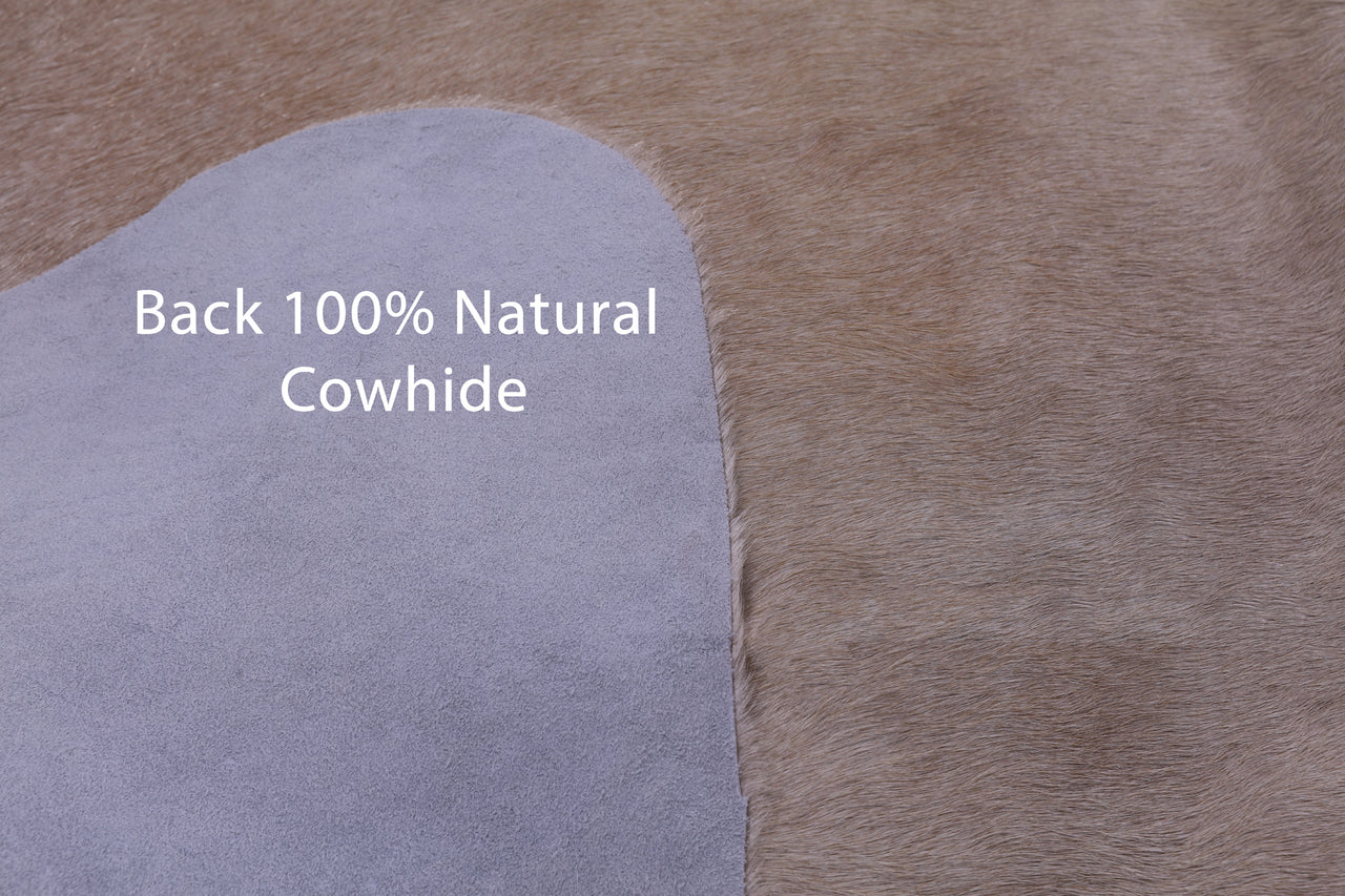 Beige Natural Cowhide Rug - Large 6' 5"H x 5' 9"W