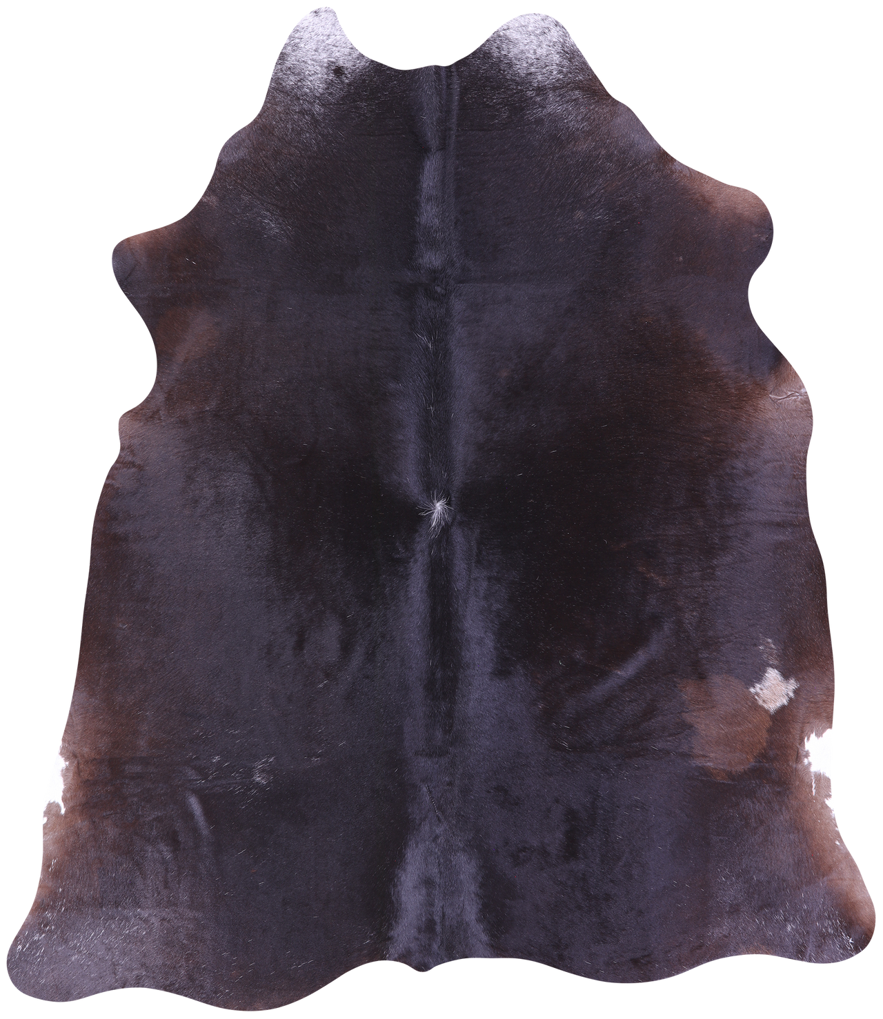 Black Natural Cowhide Rug - X-Large 7' 0"H x 6' 1"W