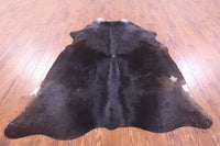 Thumbnail for Black Natural Cowhide Rug - X-Large 7' 0