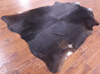 Thumbnail for Black Natural Cowhide Rug - X-Large 7' 0