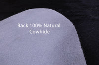 Thumbnail for Black Natural Cowhide Rug - X-Large 7' 0