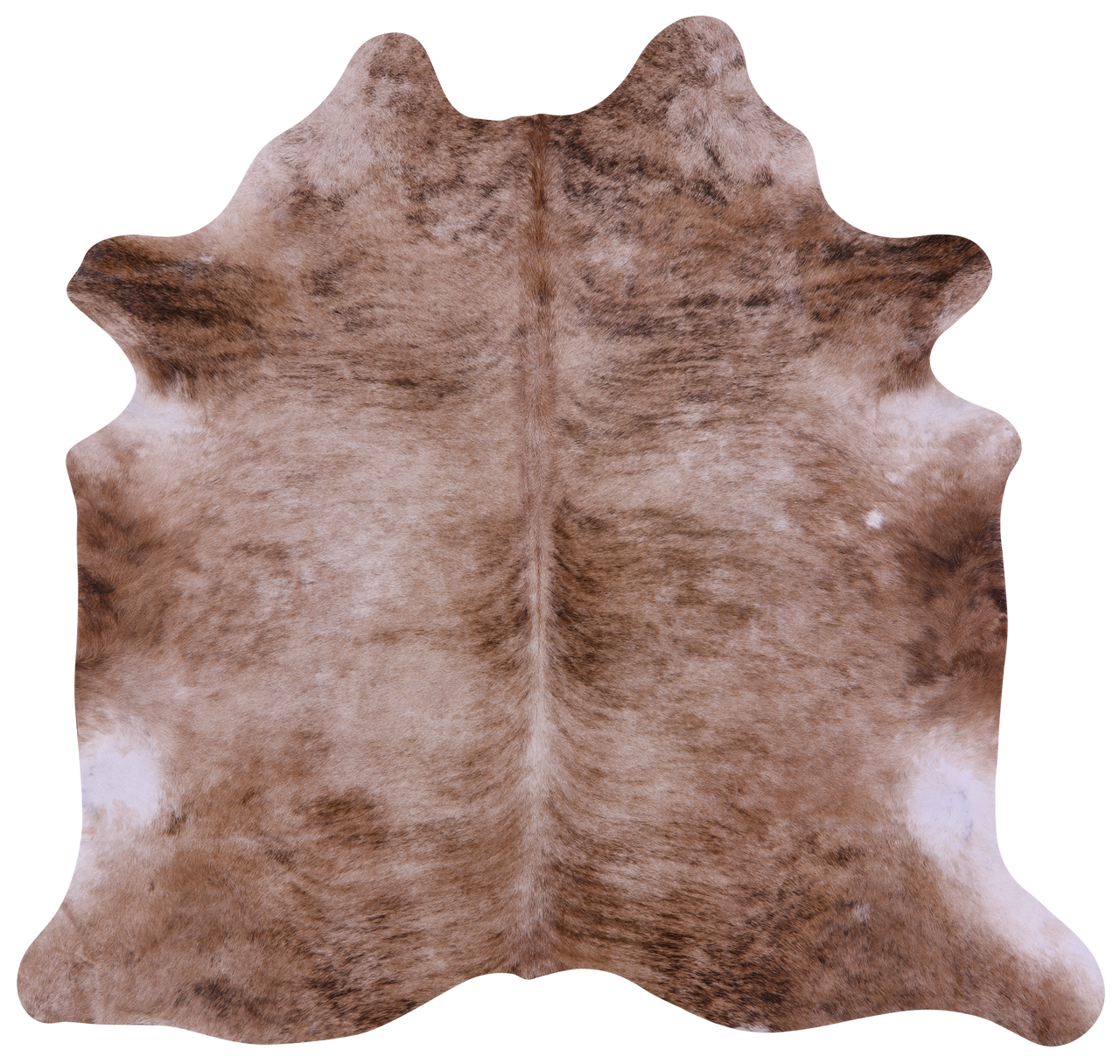 Light Brindle Natural Cowhide Rug - Large 6' 7"H x 6' 1"W
