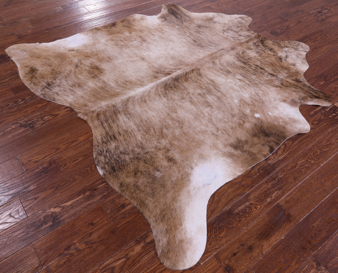 Light Brindle Natural Cowhide Rug - Large 6' 7"H x 6' 1"W