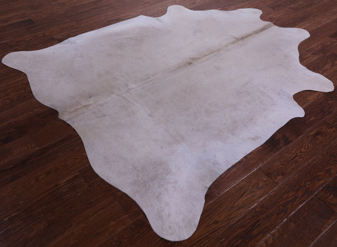 Beige Natural Cowhide Rug - Large 6' 6"H x 5' 11"W