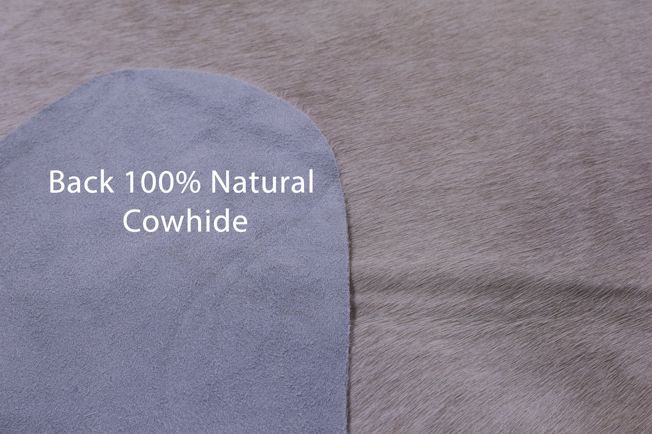 Beige Natural Cowhide Rug - Large 6' 6"H x 5' 11"W