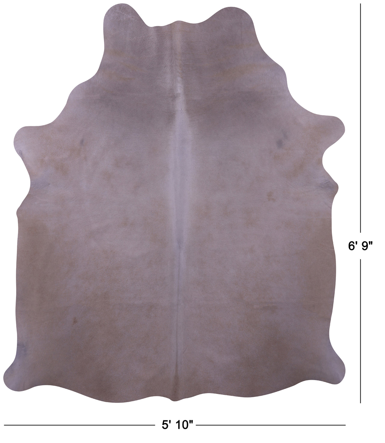 Beige Natural Cowhide Rug - Large 6' 9"H x 5' 10"W