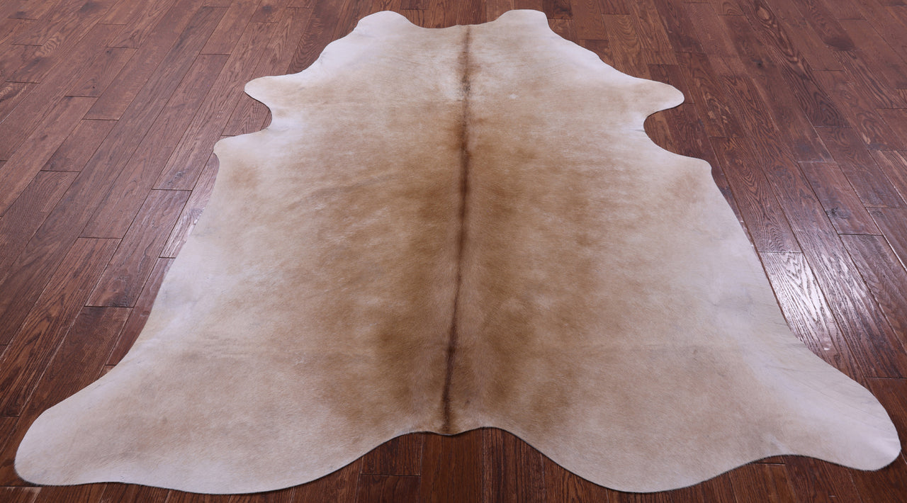 Beige Natural Cowhide Rug - X-Large 7' 0"H x 6' 2"W