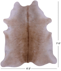 Thumbnail for Beige Natural Cowhide Rug - X-Large 7' 0