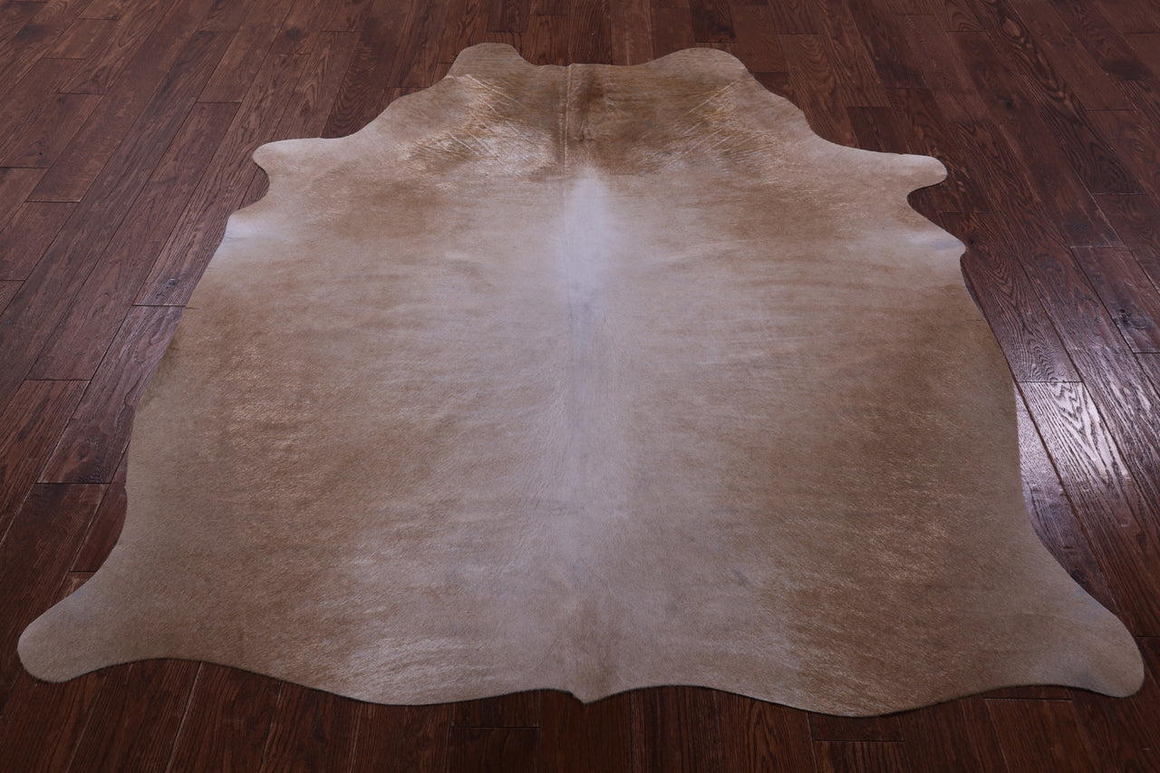 Beige Natural Cowhide Rug - Large 6' 8"H x 5' 9"W