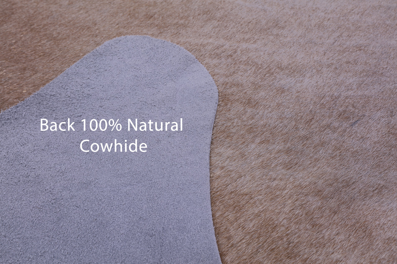 Beige Natural Cowhide Rug - Large 6' 8"H x 5' 9"W