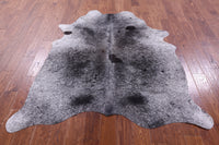 Thumbnail for Black Salt & Pepper Natural Cowhide Rug - Medium 6' 2