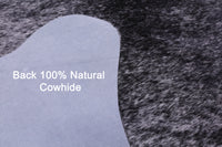 Thumbnail for Black Salt & Pepper Natural Cowhide Rug - Medium 6' 2