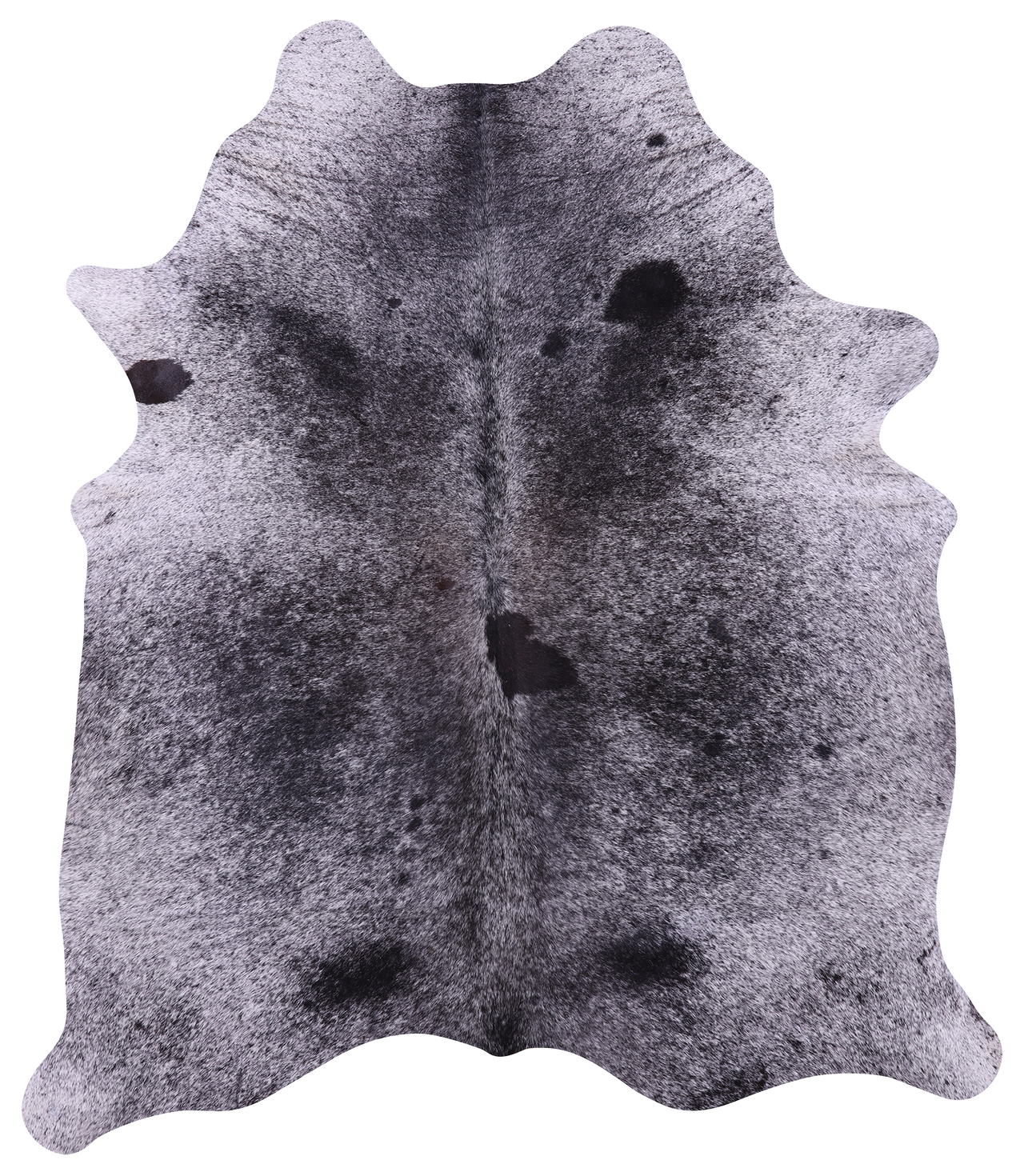 Black Salt & Pepper Natural Cowhide Rug - Medium 6' 2"H x 5' 5"W