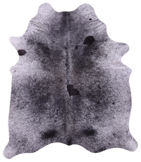 Thumbnail for Black Salt & Pepper Natural Cowhide Rug - Medium 6' 2