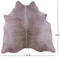 Thumbnail for Light Brindle Natural Cowhide Rug - Medium 6' 0