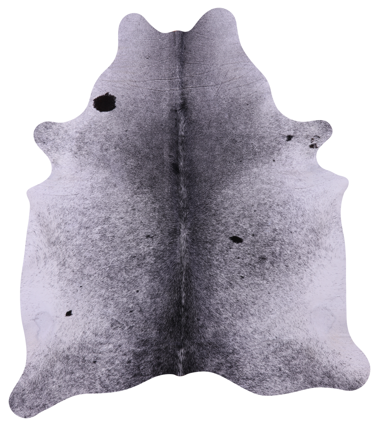 Black Salt & Pepper Natural Cowhide Rug - Large 6' 8"H x 5' 11"W