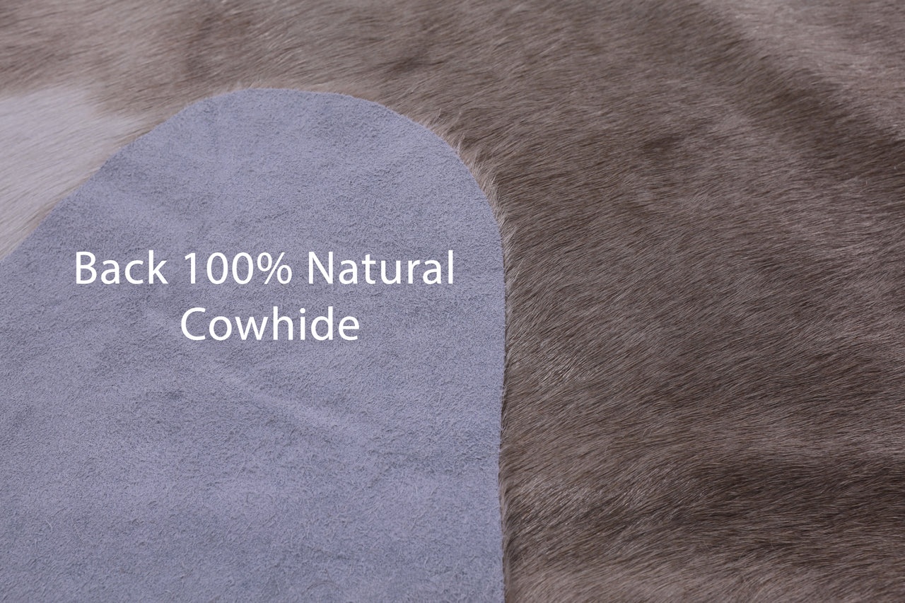 Champagne Natural Cowhide Rug - Large 6' 8"H x 6' 1"W