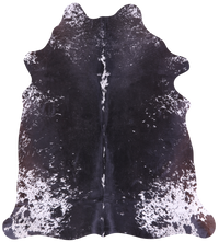 Thumbnail for Black Salt & Pepper Natural Cowhide Rug - Large 6' 7