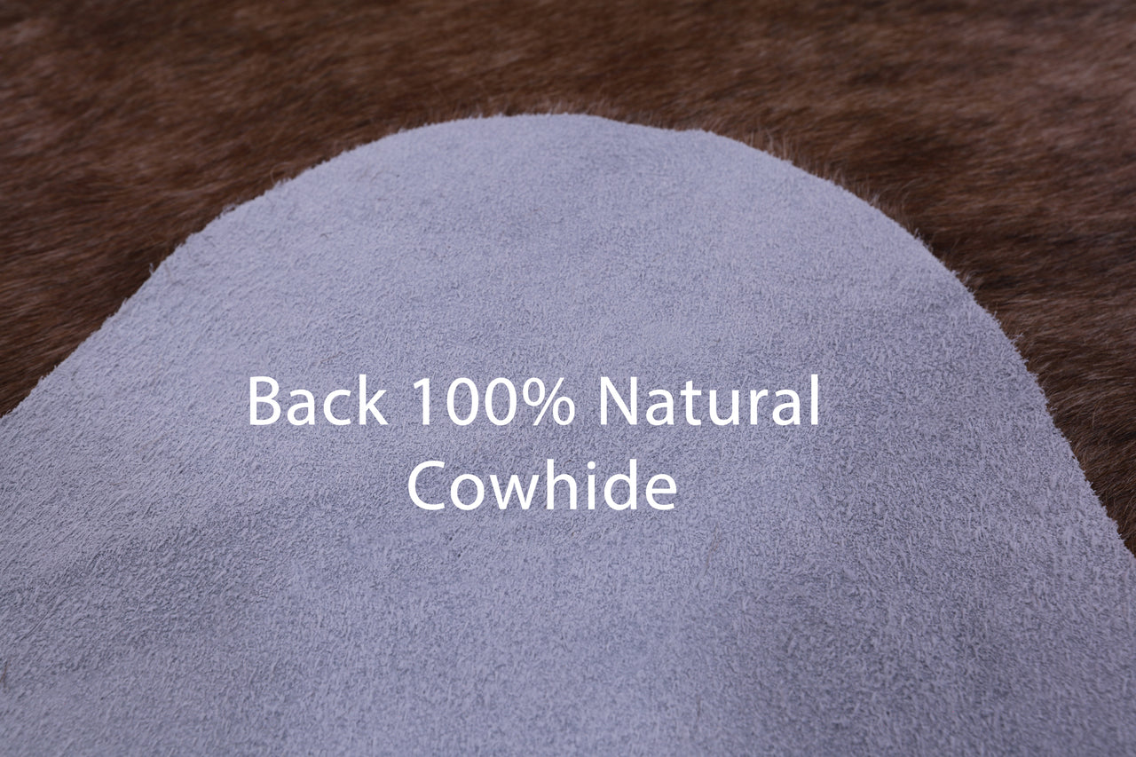 Light Brindle Natural Cowhide Rug - Large 6' 6"H x 6' 0"W