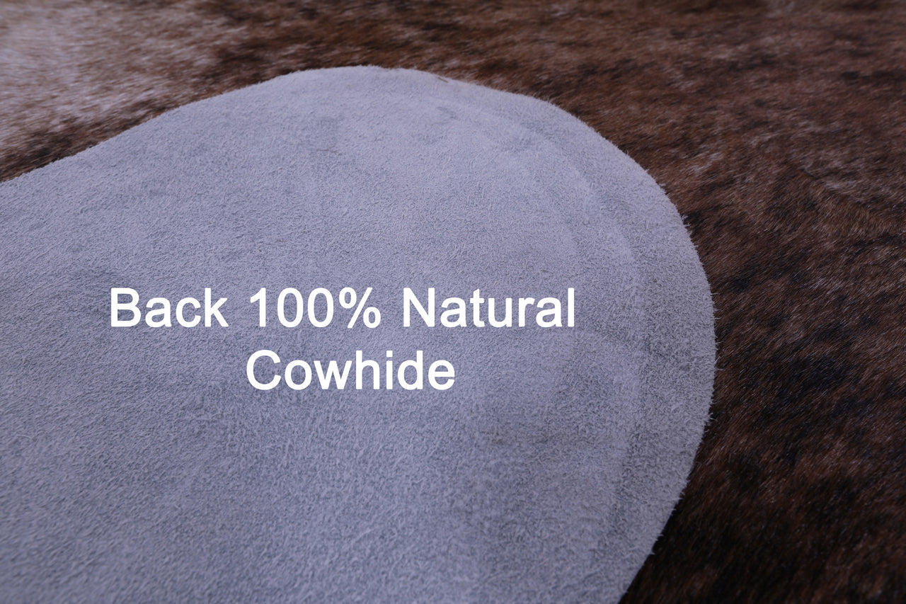 Light Brindle Natural Cowhide Rug - X-Large 7' 5"H x 6' 8"W