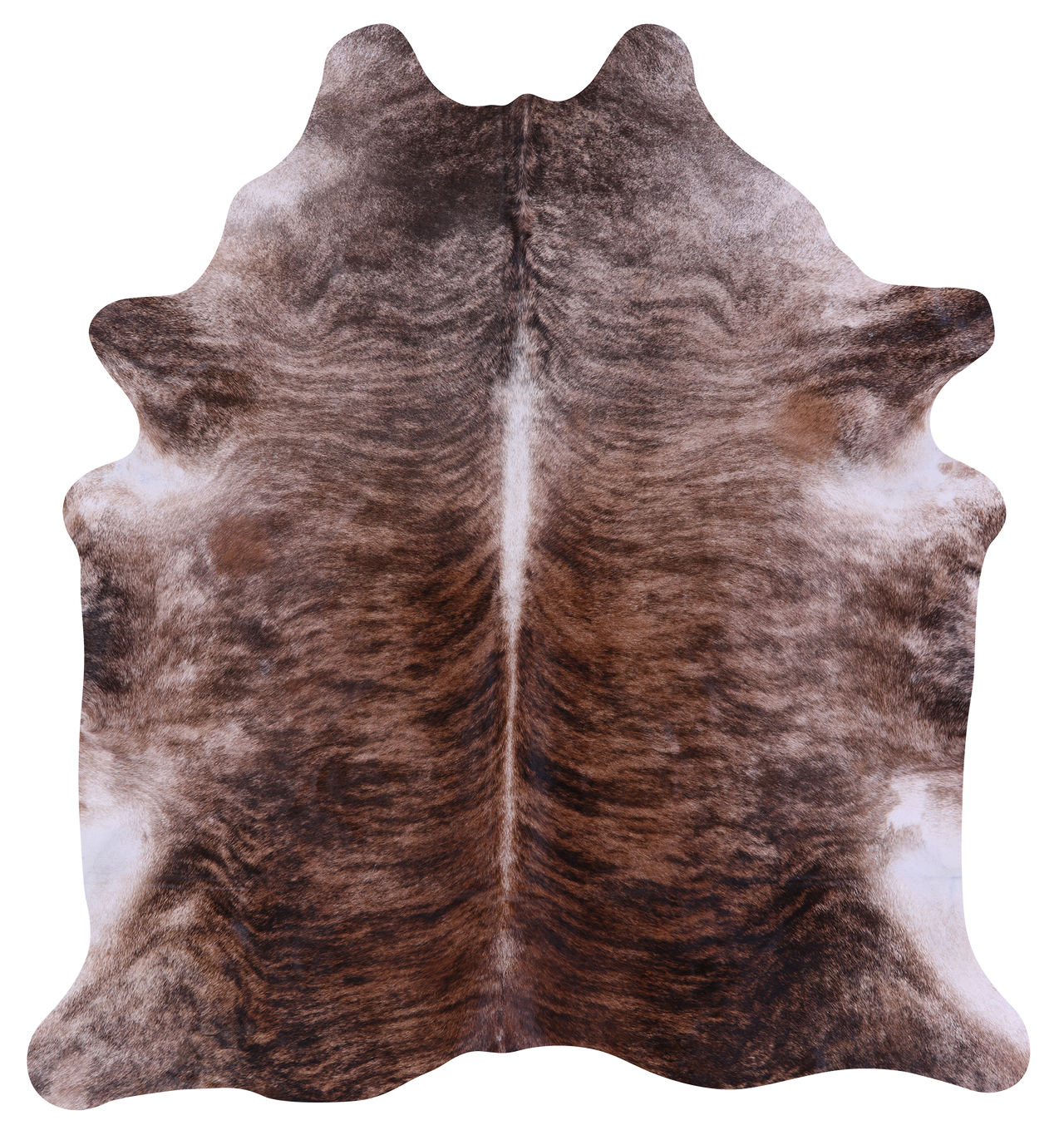 Light Brindle Natural Cowhide Rug - X-Large 7' 4"H x 6' 10"W