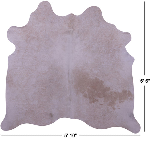 Beige Natural Cowhide Rug - Small 5' 6
