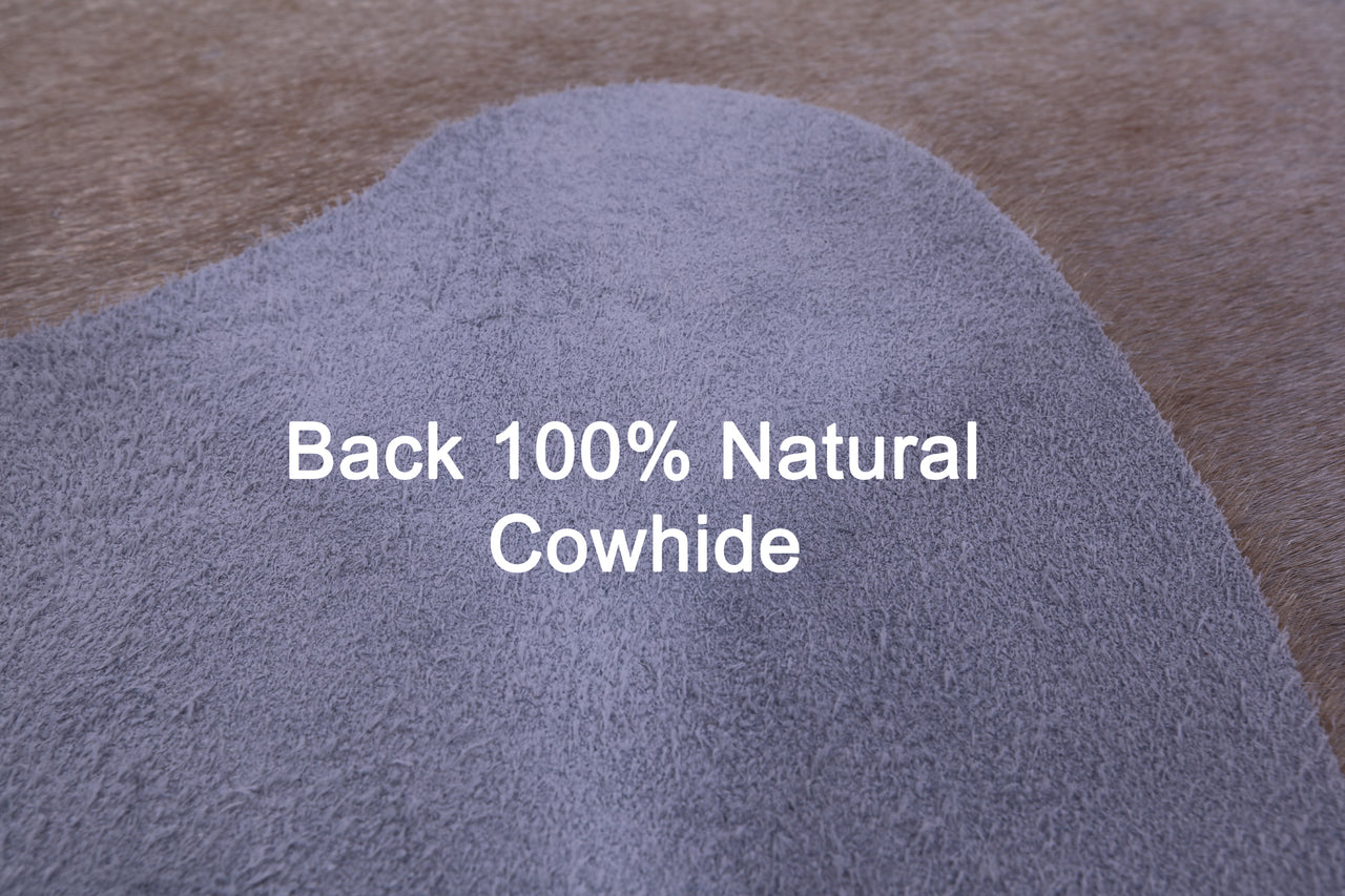 Beige Natural Cowhide Rug - Medium 5' 11"H x 5' 3"W