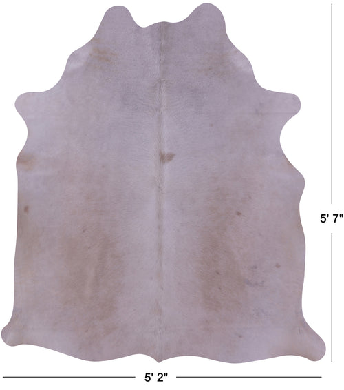 Beige Natural Cowhide Rug - Small 5' 7