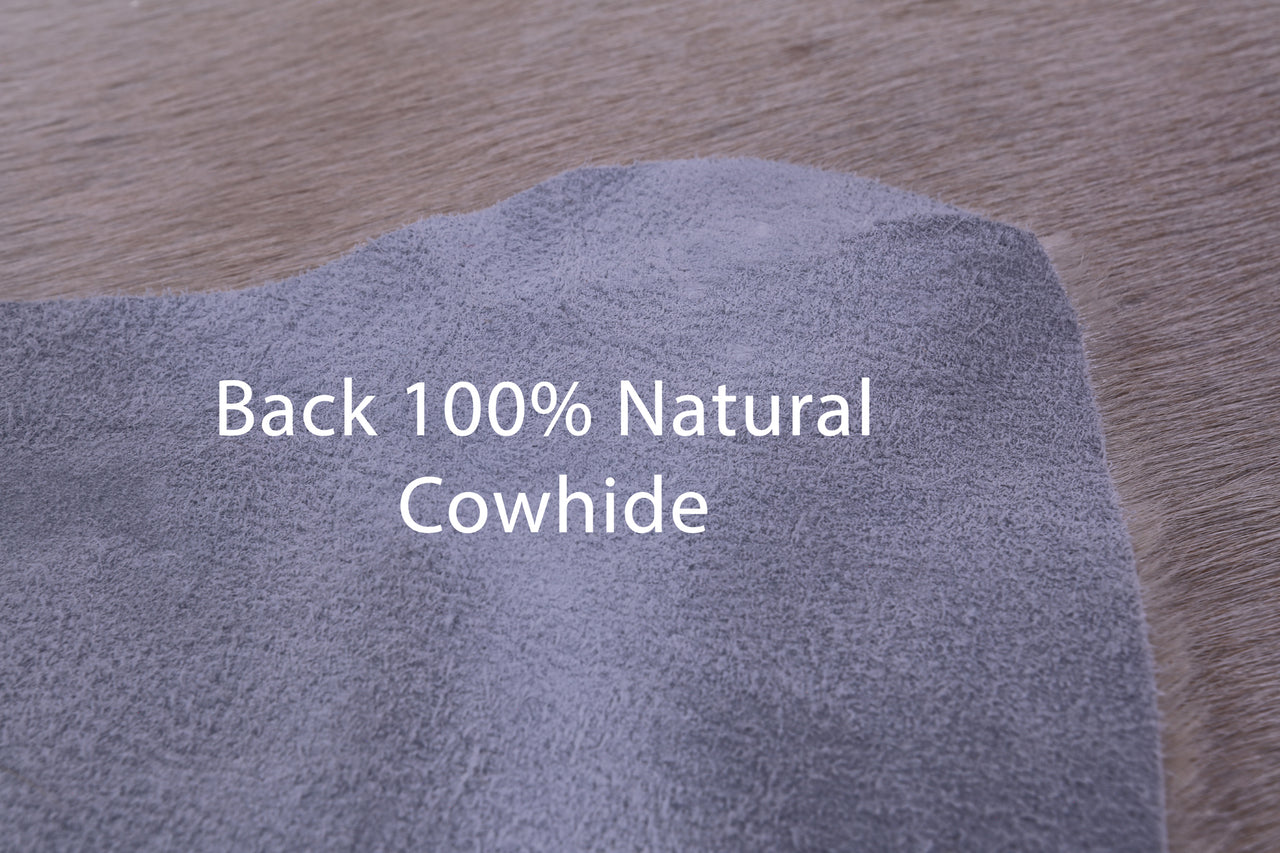 Beige Natural Cowhide Rug - Small 5' 7"H x 5' 2"W