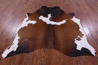 Thumbnail for Brown & White Natural Cowhide Rug - Medium 6' 3