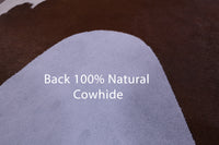 Thumbnail for Brown & White Natural Cowhide Rug - Medium 6' 3