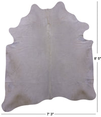 Thumbnail for White Natural Cowhide Rug - XX-Large 8' 5