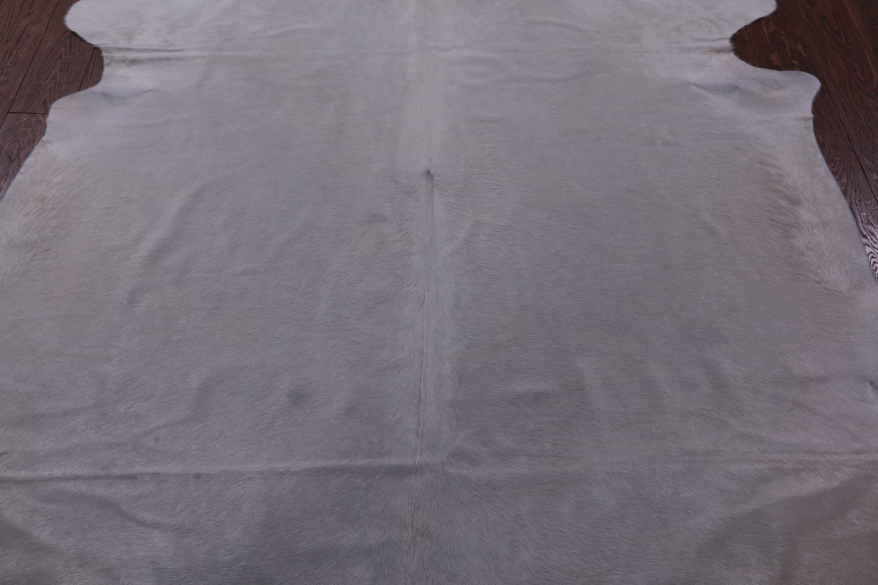 White Natural Cowhide Rug - X-Large 7' 2"H x 7' 0"W