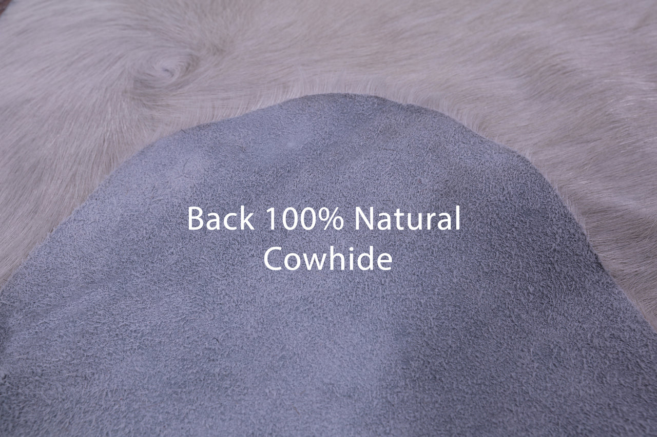 White Natural Cowhide Rug - XX-Large 7' 8"H x 6' 9"W