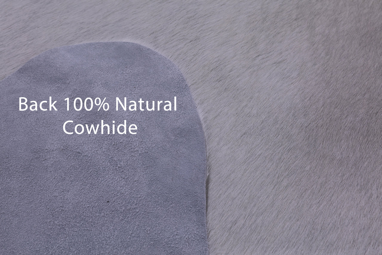 White Natural Cowhide Rug - XX-Large 8' 7"H x 7' 7"W