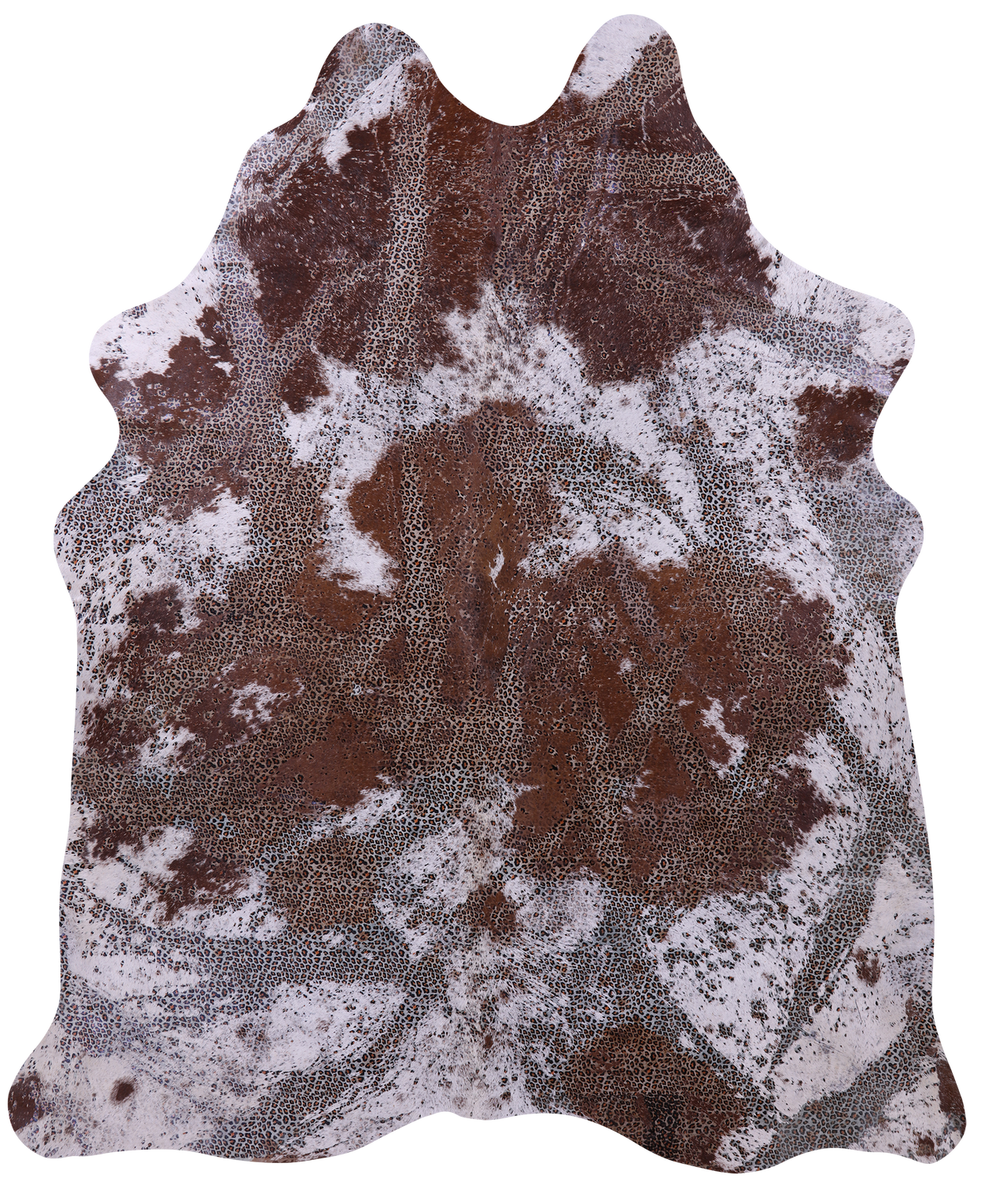 Leopard Animal Print Natural Cowhide Rug - X-Large 7'5"H x 6'2"W