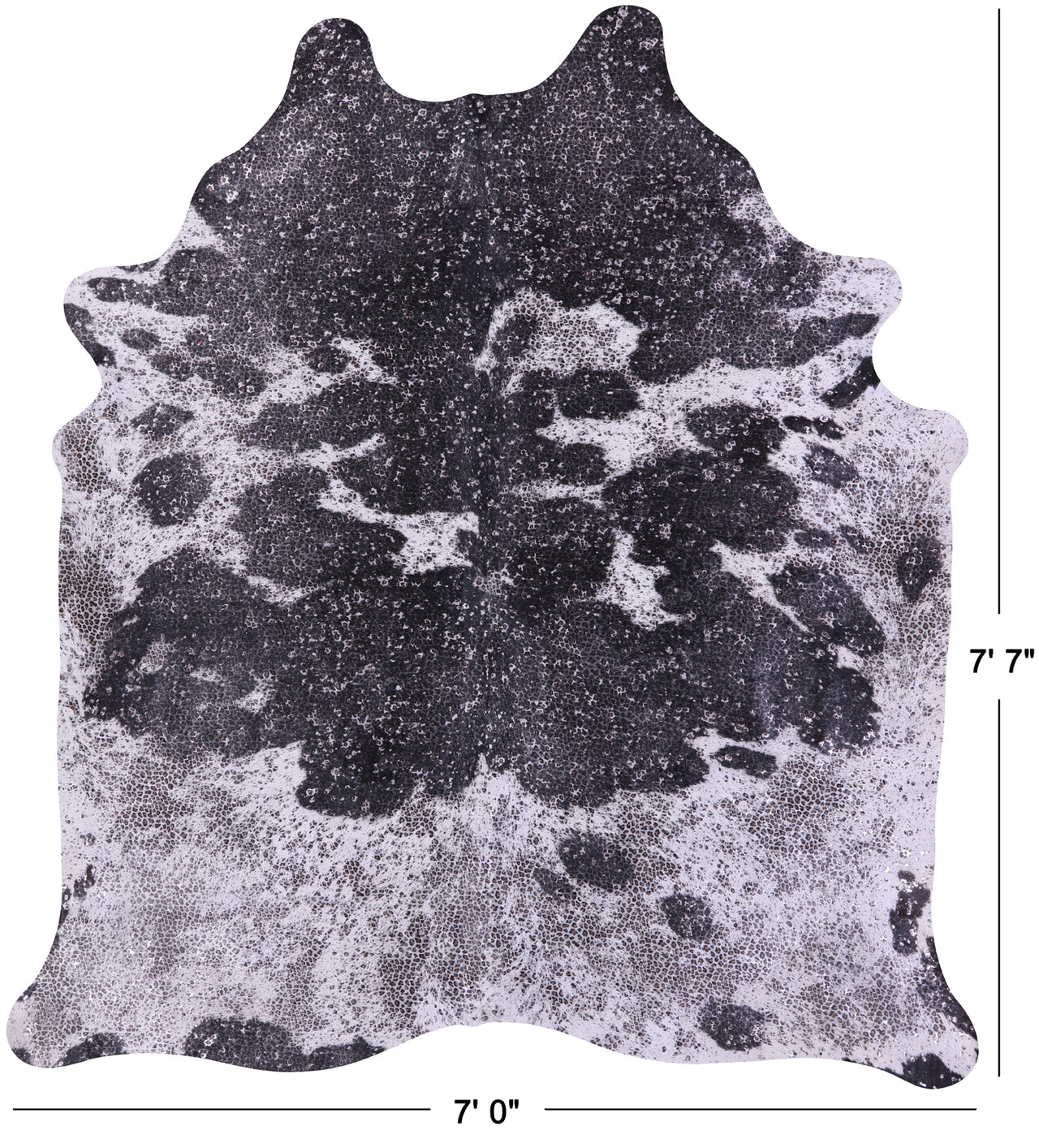 Leopard Animal Print Natural Cowhide Rug - X-Large 7'7"H x 7'0"W