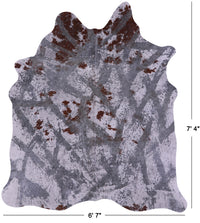 Thumbnail for Printed Natural Cowhide Rug - X-Large 7'4