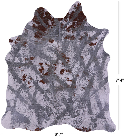 Printed Natural Cowhide Rug - X-Large 7'4