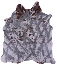 Thumbnail for Printed Natural Cowhide Rug - X-Large 7'4