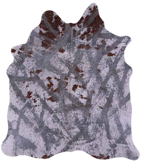 Printed Natural Cowhide Rug - X-Large 7'4