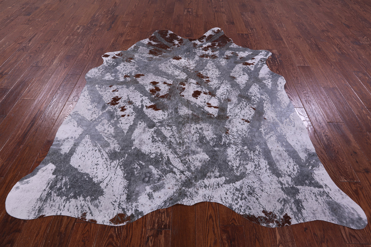 Printed Natural Cowhide Rug - X-Large 7'4"H x 6'7"W