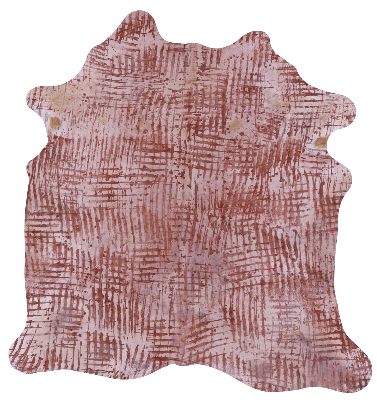 Printed Natural Cowhide Rug - Medium 6'2"H x 6'1"W