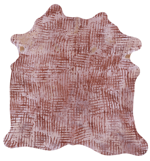 Printed Natural Cowhide Rug - Medium 6'2