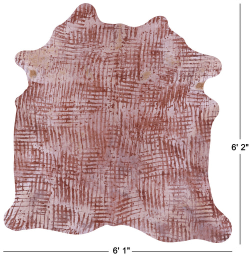 Printed Natural Cowhide Rug - Medium 6'2